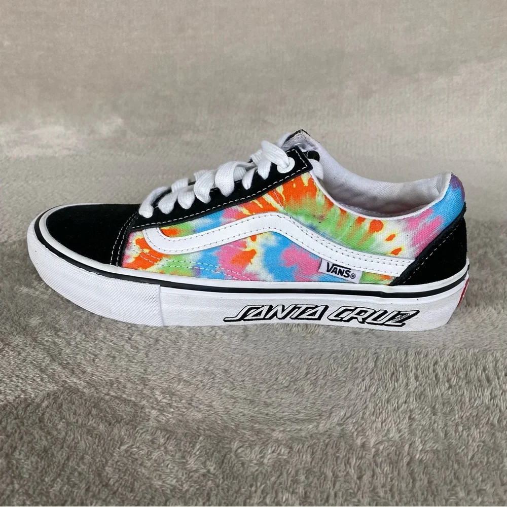 Vans x Santa Cruz Old Skool Pro Shoes Boys 4.5 Women 6 Tie Dye Skate Sneaker NEW